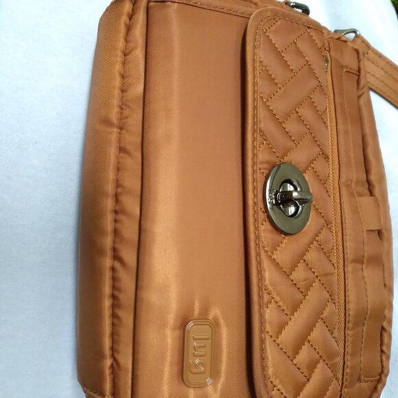Burnt Orange Lug Quilted RFID Convertible Crossbody- Switch - Picture 7 of 9